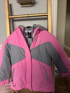 Gerry Weber Girls Pink and Gray Insulated Puffer Jacket
